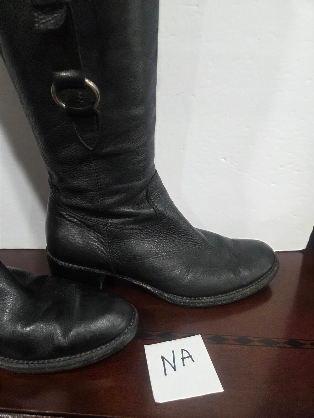 Frye Black Women's Tall Leather Boots Sz.36,5 Italy - Picture 8 of 8